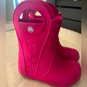 Toddler Girls Crocs Handle It Rainboots